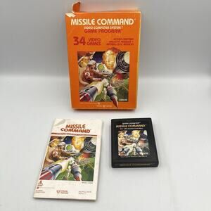 ATARI 2600 MISSILE COMMAND VIDEO GAME CIB CX2638